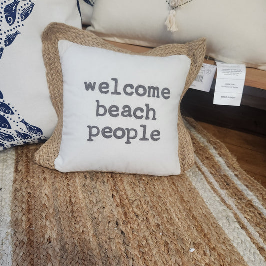 Welcome Beach People Pillow