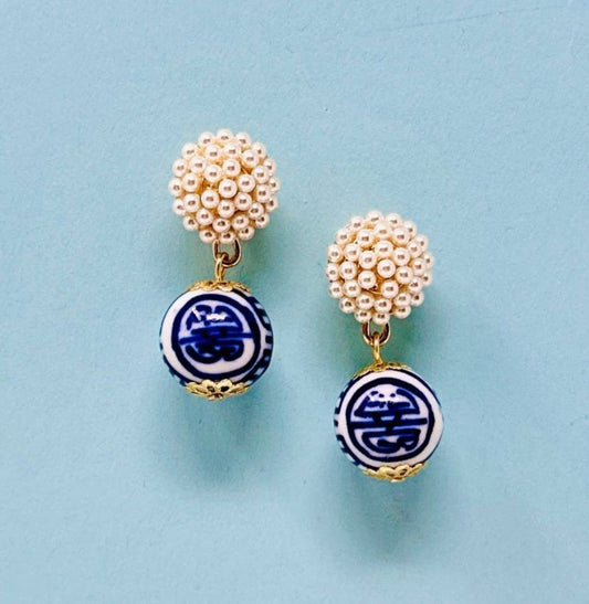 China Blue Earrings