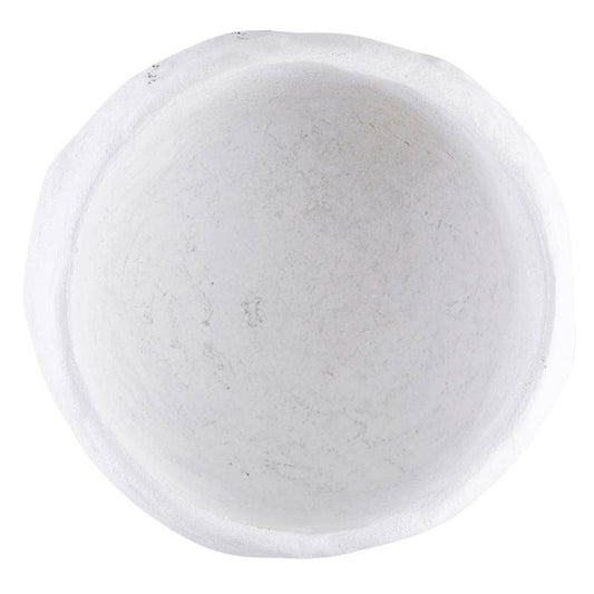 Paper Mache Bowl White