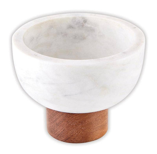 Marble and Wood Base Bowl