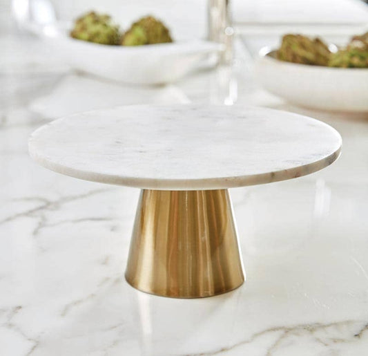 Brass and Marble Cake Stand