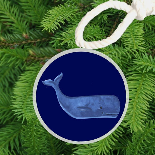 Preppy Whale Ornament