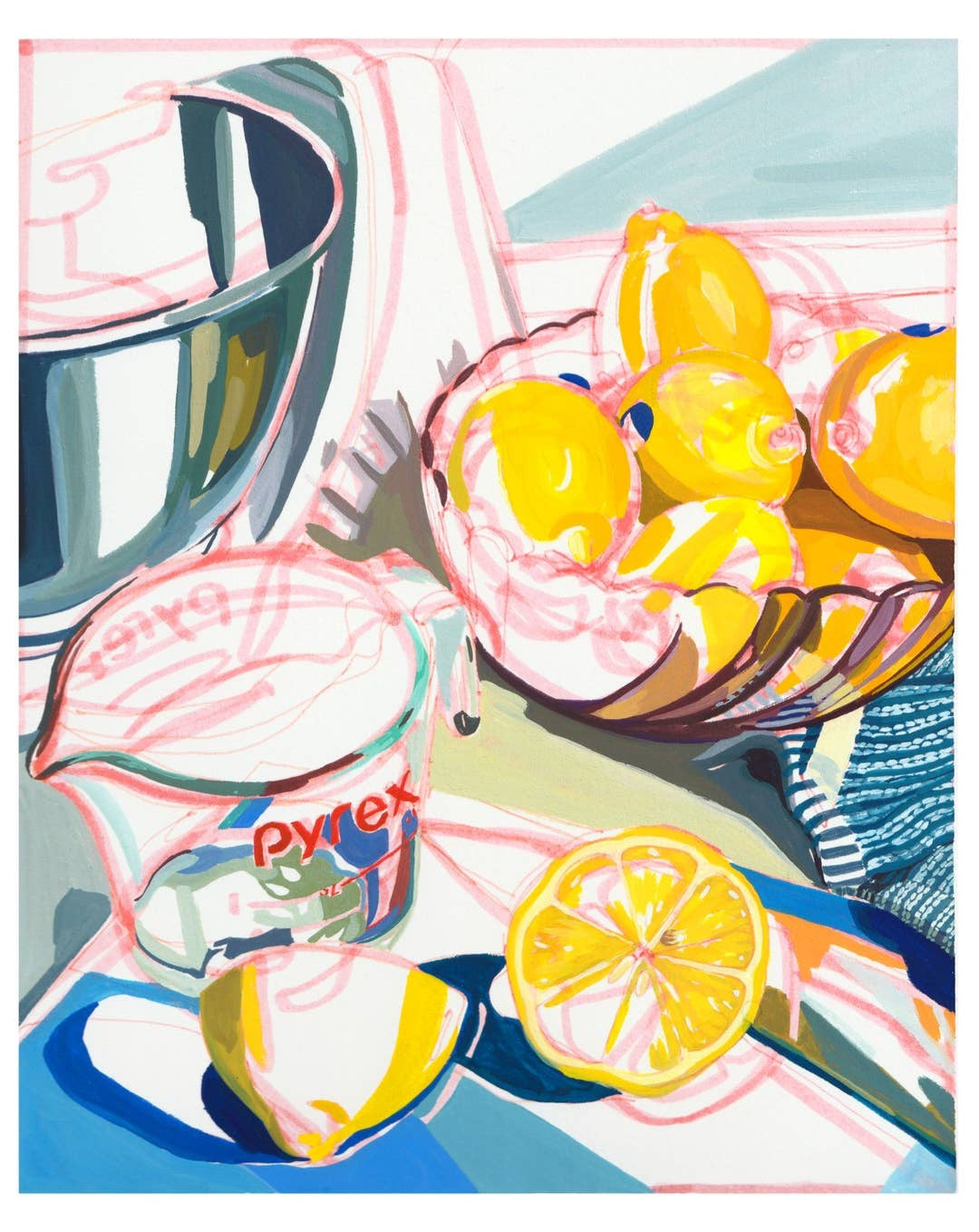 "Lemons" Lemon in a Pyrex Signed Archival Giclee Print (Frame Not Included)