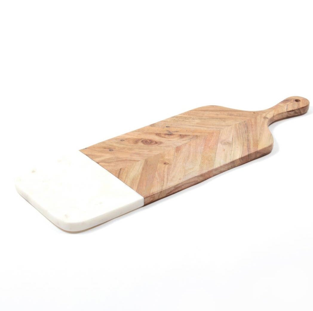 Marble and Wood Serving Board