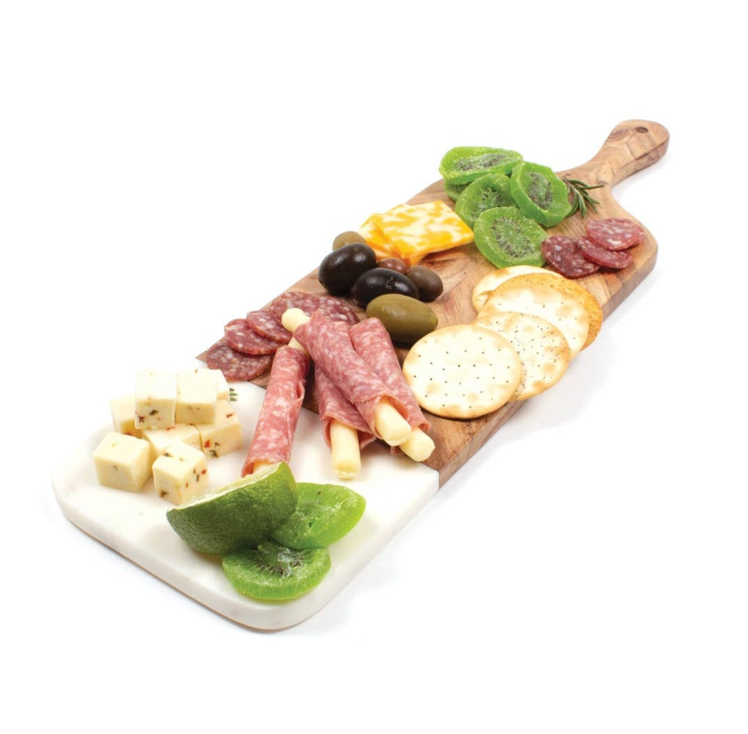 Marble and Wood Serving Board