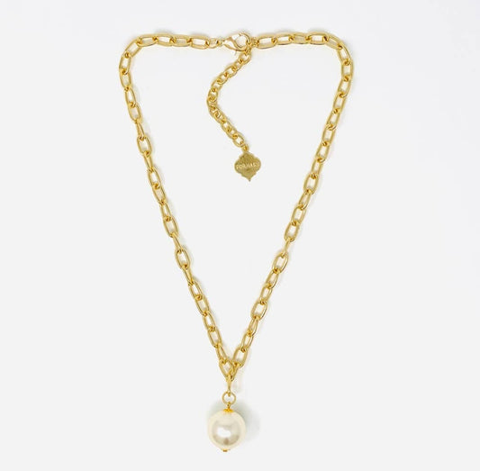 Queen Necklace - Gold Pearl