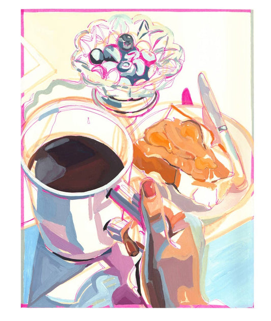 "Peanut Butter and Honey" Coffee and Fruit Signed Giclee Print