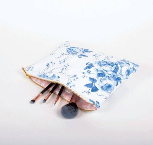 Blue Rose Terry Flat Pouch