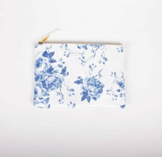 Blue Rose Terry Flat Pouch