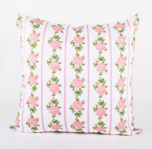 Pink Rose Vine Pillow 20 x 20