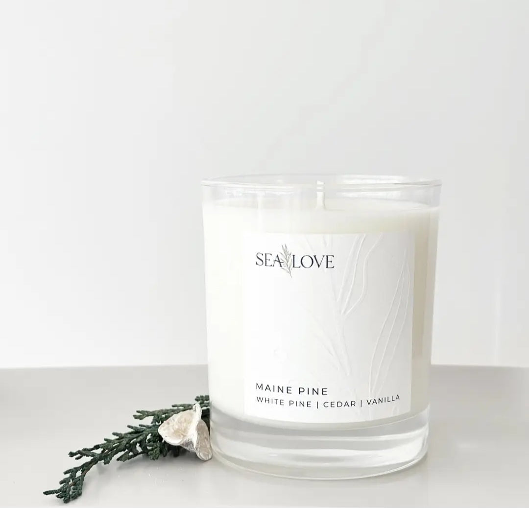 Maine Pine Sea Love candle