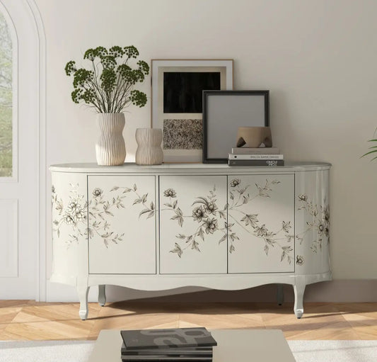 Lux Florence 69" Hand Painted Laquered Credenza