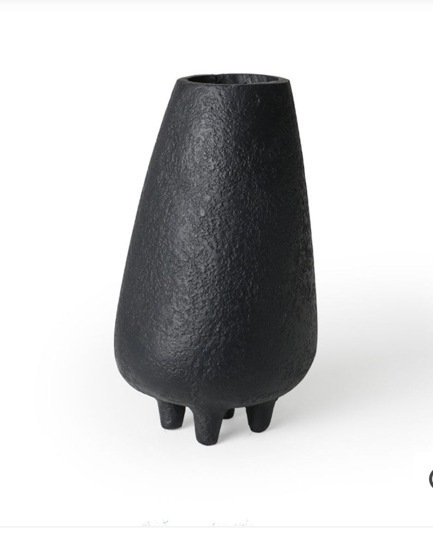 Handmade Terracotta Black Midnight Vase