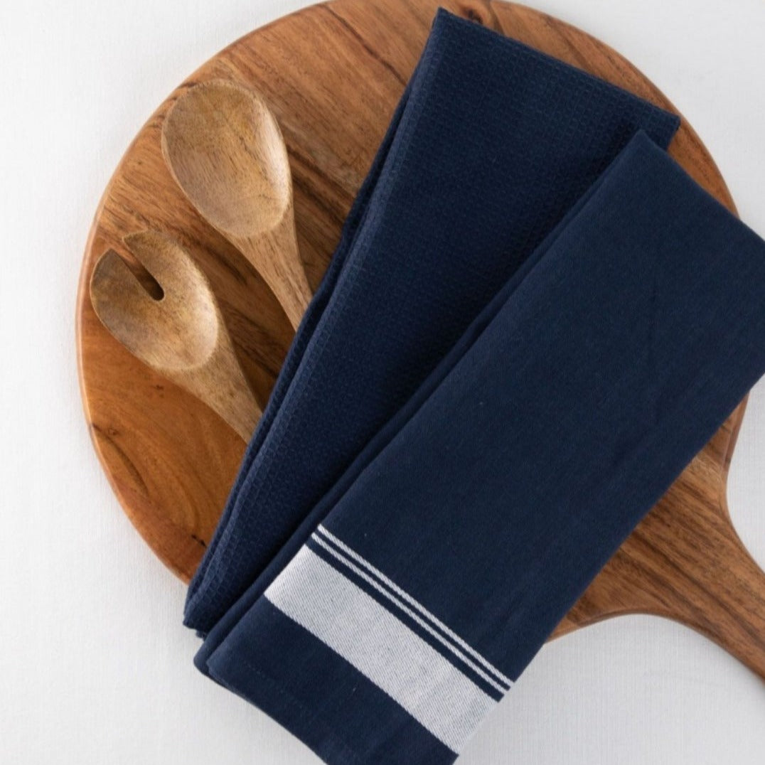 "Navy Stripe" Tea Towel