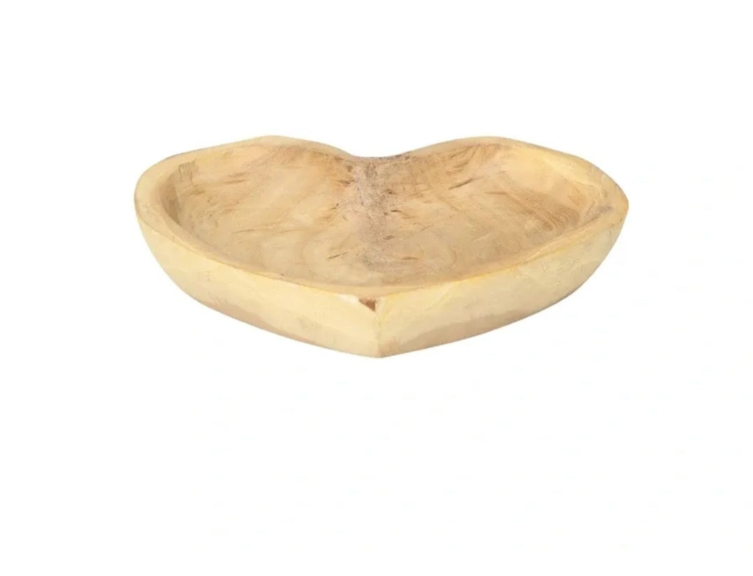 Pawlownia Wood Heart Bowl