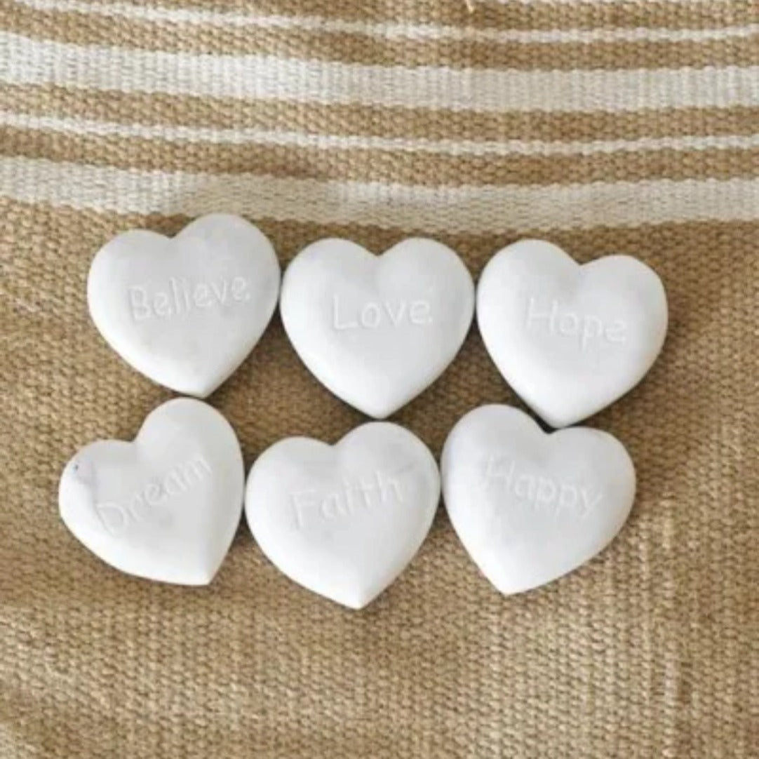 Heart Shaped Word Marble Asst