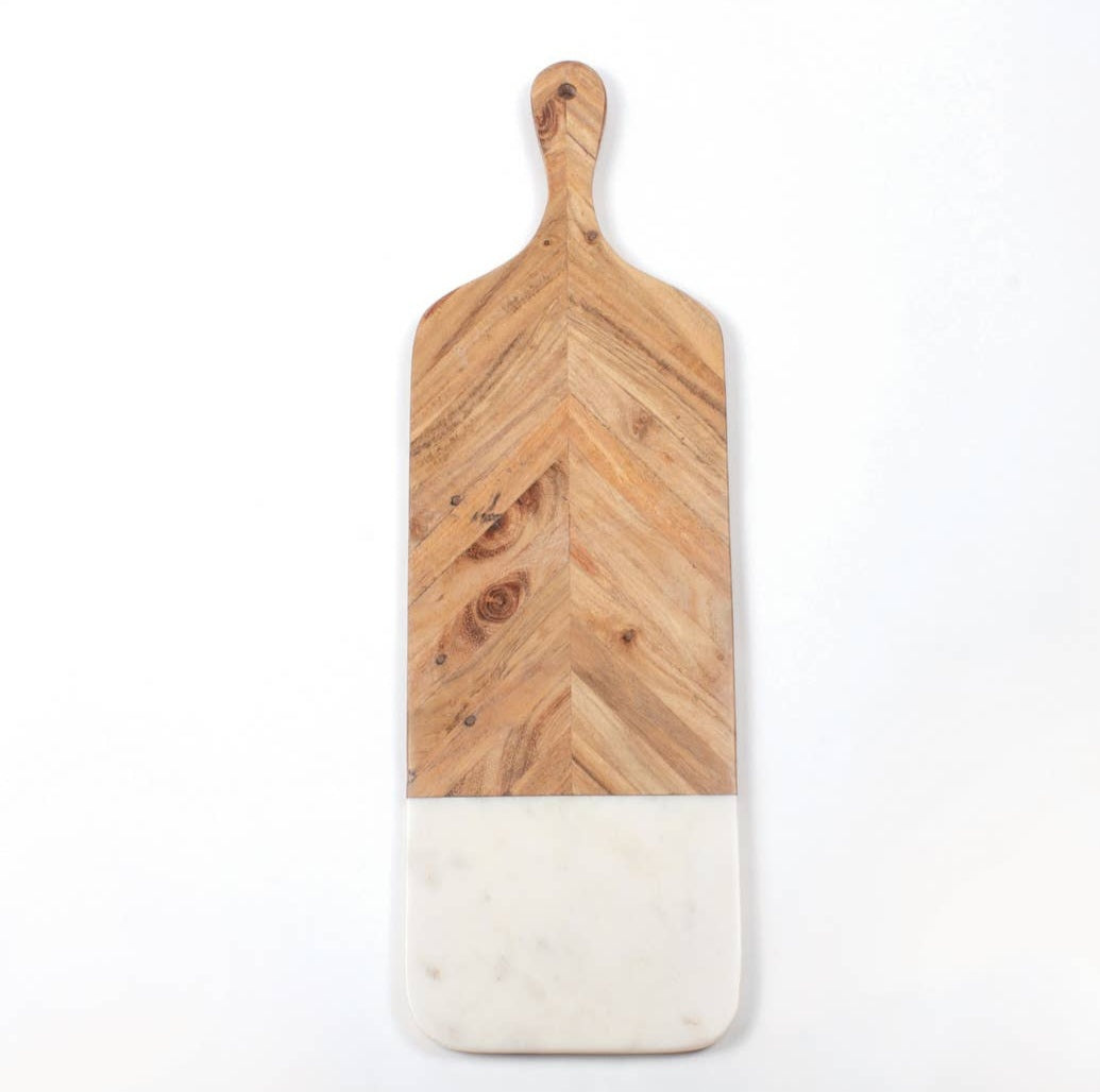 Marble and Wood Serving Board